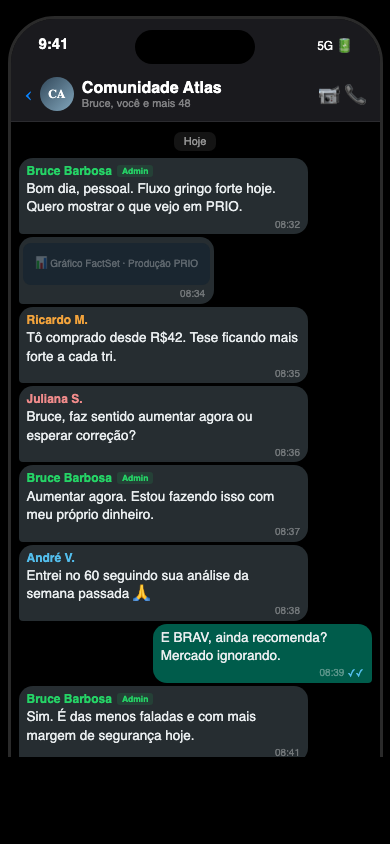 Grupo WhatsApp Comunidade Atlas
